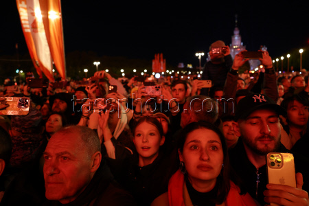 Victory Day firework display in Moscow