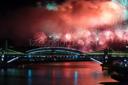 Victory Day firework display in Moscow