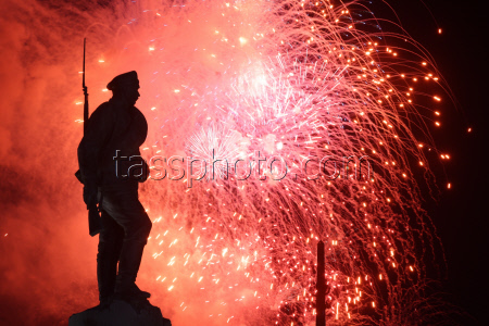 Victory Day firework display in Moscow