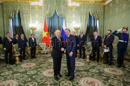 Russia's President Putin and Vietnamese Communist Party General Secretary To Lam meet in Moscow