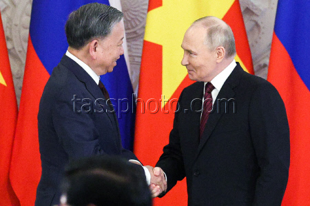 Russia's President Putin and Vietnamese Communist Party General Secretary To Lam meet in Moscow