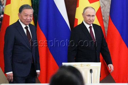 Russia's President Putin and Vietnamese Communist Party General Secretary To Lam meet in Moscow