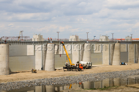 Bagayevsky hydrosystem under construction in Rostov-on-Don Region, Russia