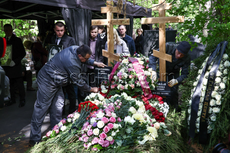 Farewell ceremony for actress Nina Grebeshkova in Moscow