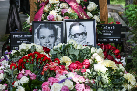 Farewell ceremony for actress Nina Grebeshkova in Moscow