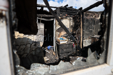 Damage from military strike on Makeyevka