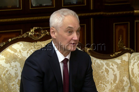 Belarus President Lukashenko and Russian Defence Minister Belousov meet in Minsk