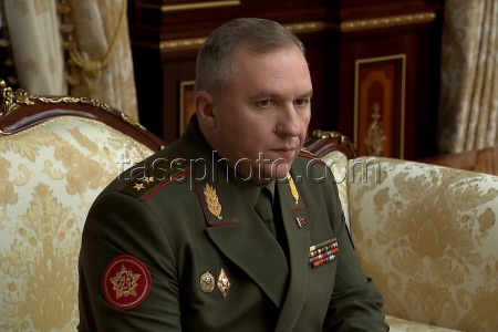 Belarus President Lukashenko and Russian Defence Minister Belousov meet in Minsk