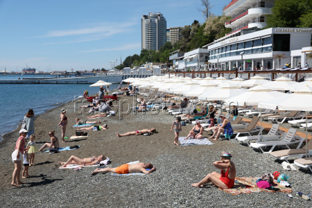Beach vacation in Sochi, Russia