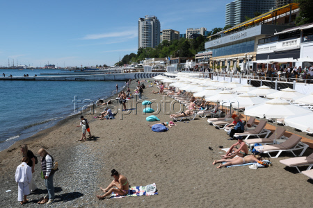 Beach vacation in Sochi, Russia