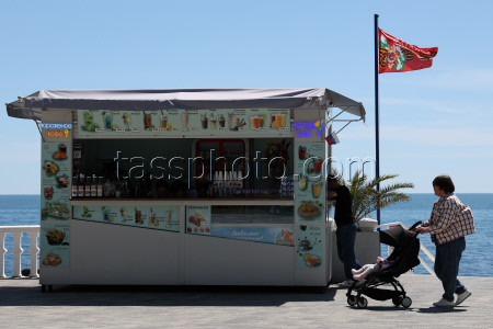 Beach vacation in Sochi, Russia