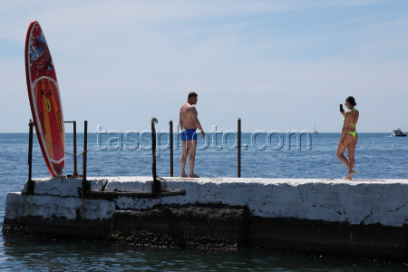 Beach vacation in Sochi, Russia