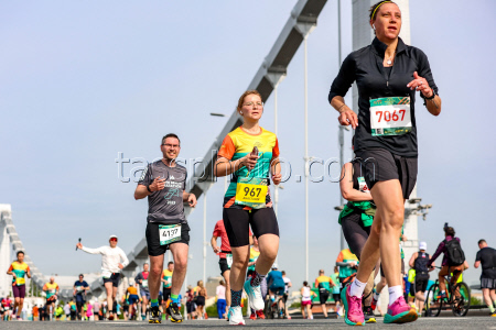 Relay race in central Moscow