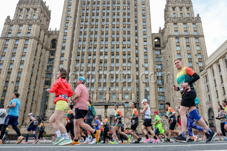 Relay race in central Moscow
