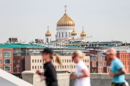 Relay race in central Moscow
