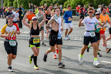 Relay race in central Moscow