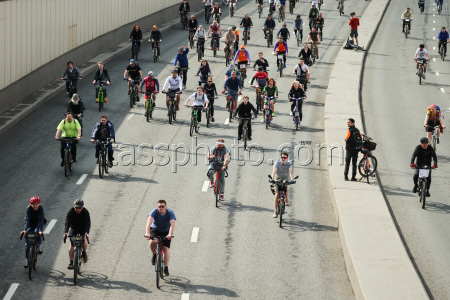 Spring bicycle festival in Moscow