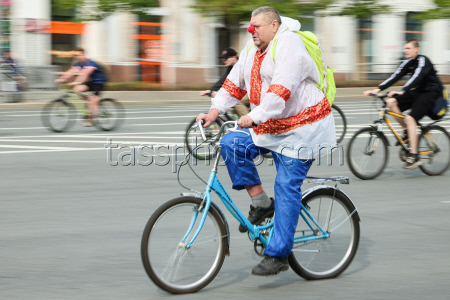 Spring bicycle festival in Moscow