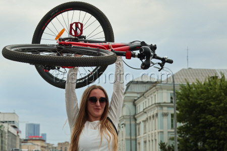 Spring bicycle festival in Moscow