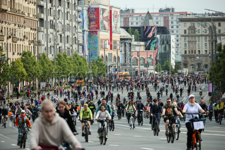 Spring bicycle festival in Moscow