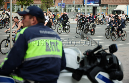 Spring bicycle festival in Moscow