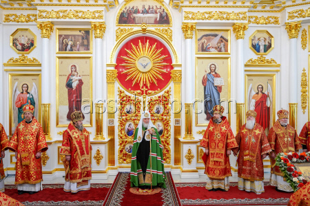 Освящение патриархом Кириллом Благовещенского собора в Воткинске