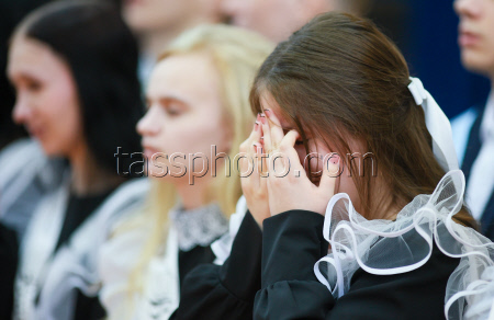 Last Bell ceremony for school leavers in Ivanovo, Russia