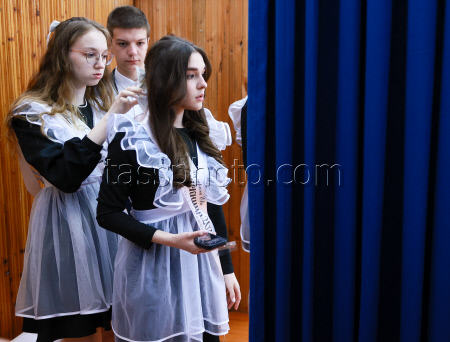 Last Bell ceremony for school leavers in Ivanovo, Russia