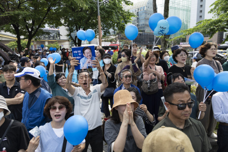 Presidential candidate Lee Jae-myung's election campaign in Bupyeong