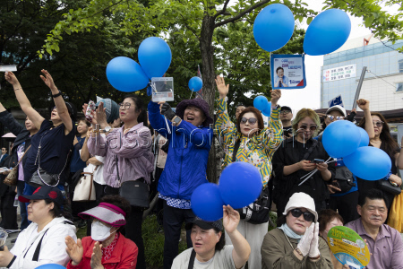 Presidential candidate Lee Jae-myung's election campaign in Bupyeong