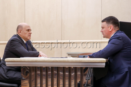 Встреча премьер-министра РФ Мишустина и председателя Социального фонда России Чиркова
