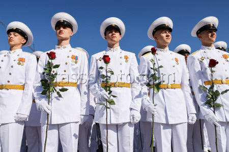 Nakhimov Naval School graduates celebrate end of school in Sevastopol, Russia