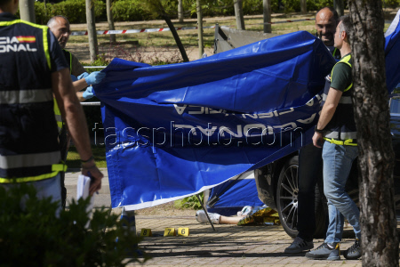 Ukrainian man shot dead outside Madrid school
