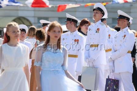 Nakhimov Naval School graduates celebrate end of school in Sevastopol, Russia