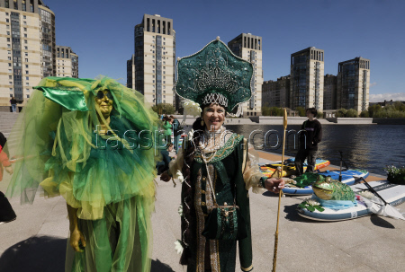 SUP (Stand Up Paddleboarding) festival prior the XI Nevsky International Ecological Congress in St. Petersburg