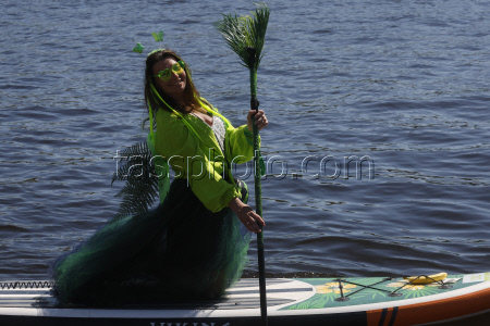 SUP (Stand Up Paddleboarding) festival prior the XI Nevsky International Ecological Congress in St. Petersburg