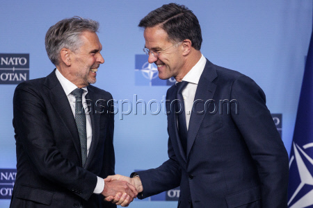 Dutch Prime Minister Dick Schoof visits NATO headquarters in Brussels