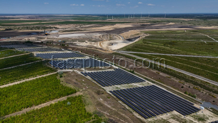 Solar energy park at former open-cast mine