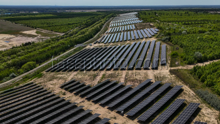 Solar energy park at former open-cast mine
