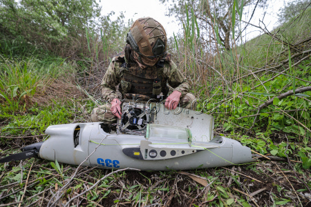Сбитый в Херсонской области украинский беспилотник Raybird
