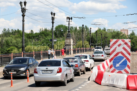 Bridge under repair in Donetsk