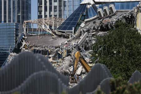 Northern entrance hall of Bagration Bridge dismantled in Moscow