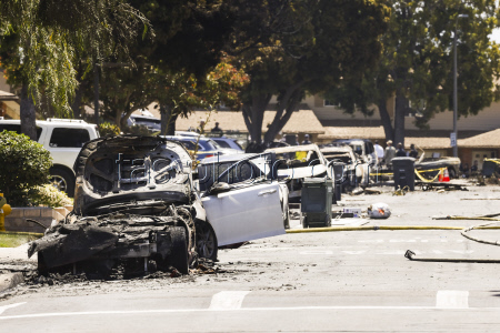 Small plane crashes in residential neighborhood of San Diego, California