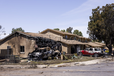 Small plane crashes in residential neighborhood of San Diego, California