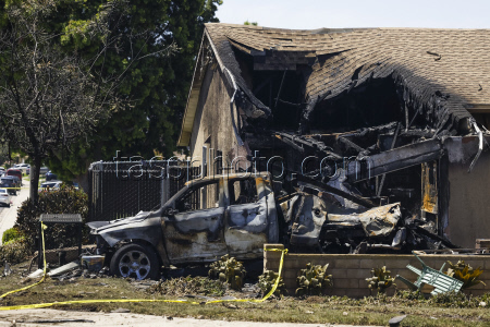 Small plane crashes in residential neighborhood of San Diego, California