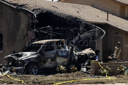 Small plane crashes in residential neighborhood of San Diego, California