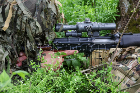 Sniper training in Zaporozhye Region, Russia