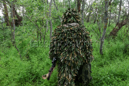 Sniper training in Zaporozhye Region, Russia