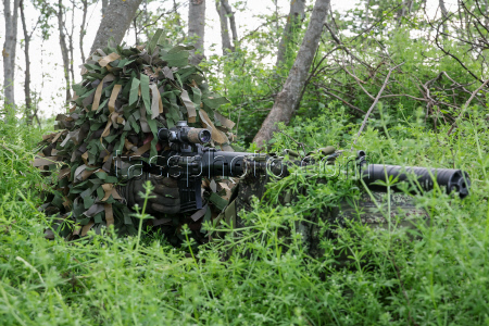 Sniper training in Zaporozhye Region, Russia