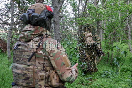 Sniper training in Zaporozhye Region, Russia